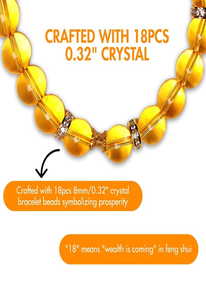 SINJEE Feng Shui Wealth Bracelet,Natural Citrine Money Attraction Bracelet with Pixiu to Manifest Good Luck, Ultimate Zodiac Gift for Women & Men - Image 4